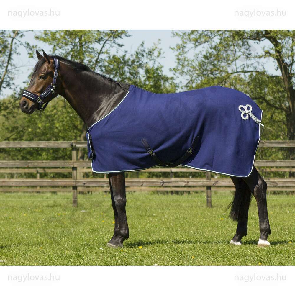 QHP polár leszárító lótakaró kék/ezüst 115 cm