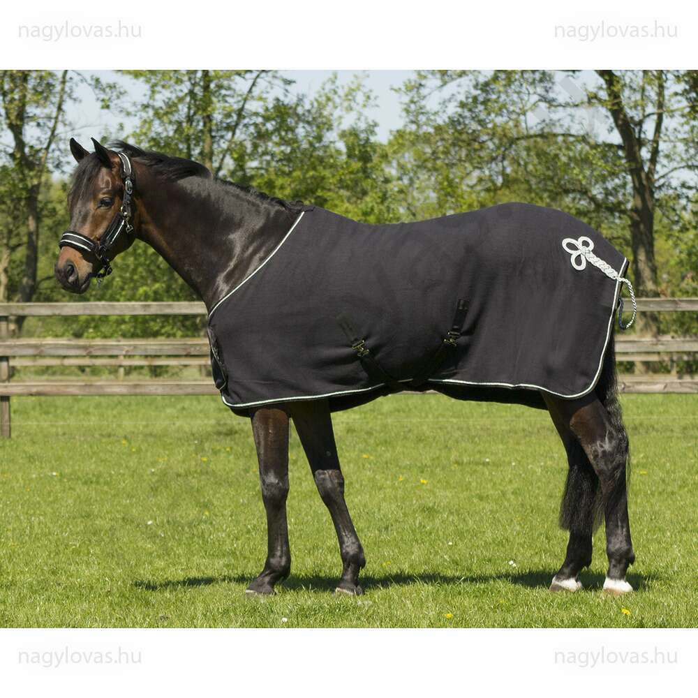 QHP polár leszárító takaró  fekete/ezüst 155 cm