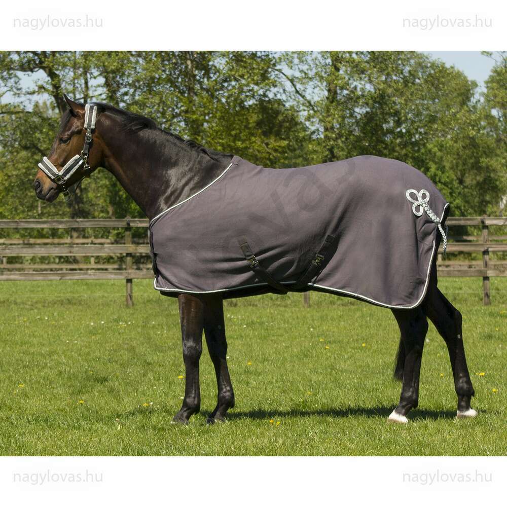 QHP polár leszárító takaró szürke/ezüst  125 cm