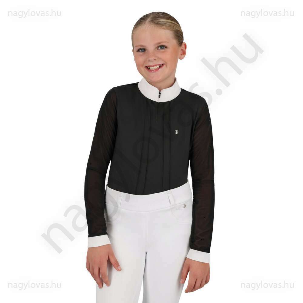 QHP Sennah gyerek versenypóló fekete 152