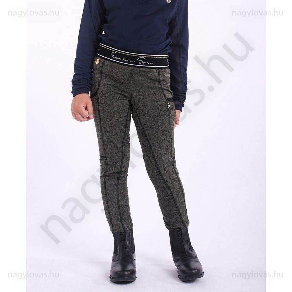 QHP Senne full grip gyerek lovagló leggings oliv