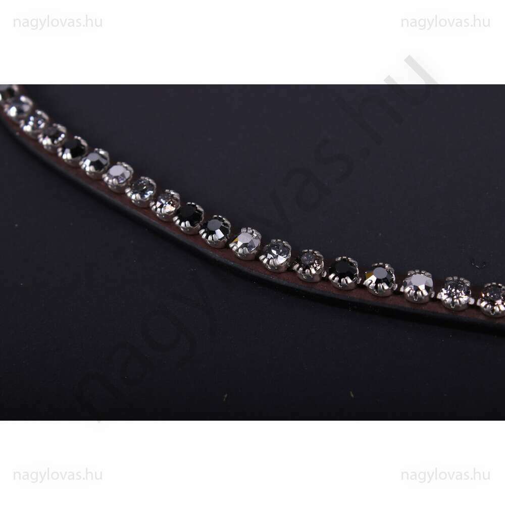 QHP ShineBright homlokszíj barna/fekete XFull