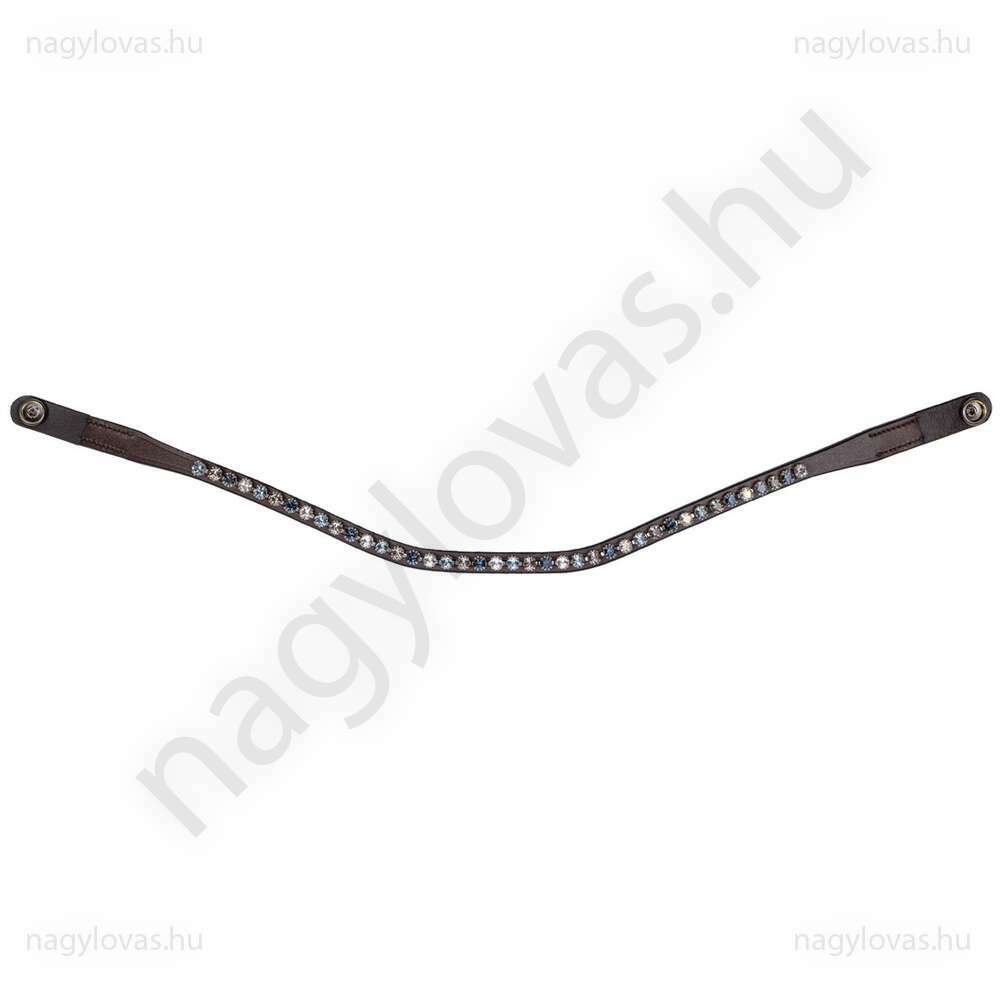 QHP ShineBright homlokszíj barna/kék Full