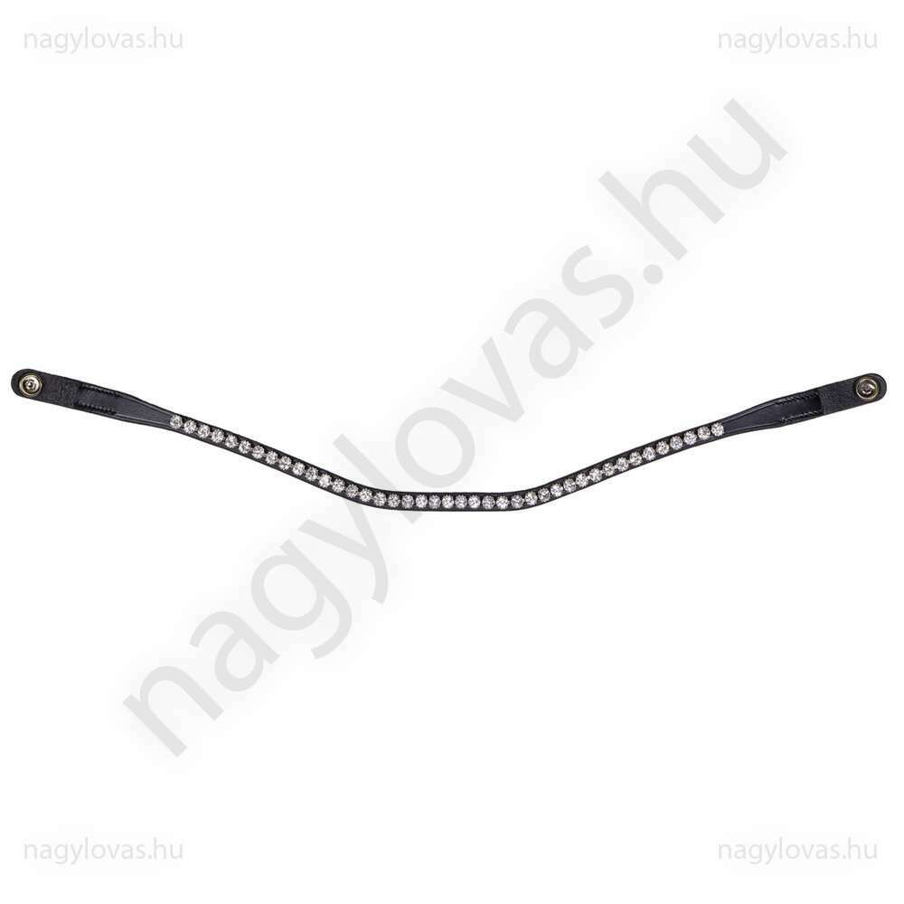 QHP ShineBright homlokszíj fekeze/ezüst póni