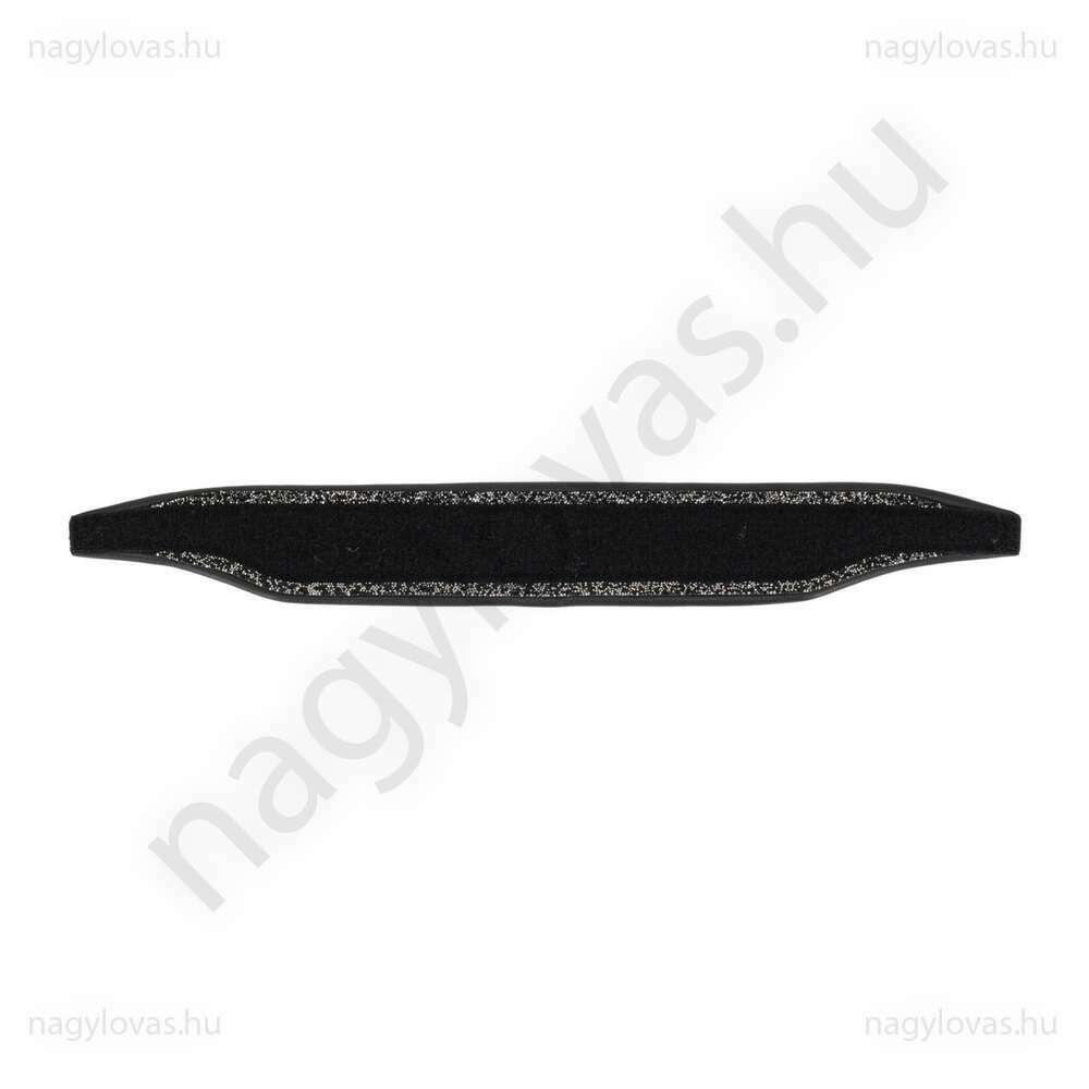 QHP Skye cserélhető orrszíjbetét fekete/ezüst póni