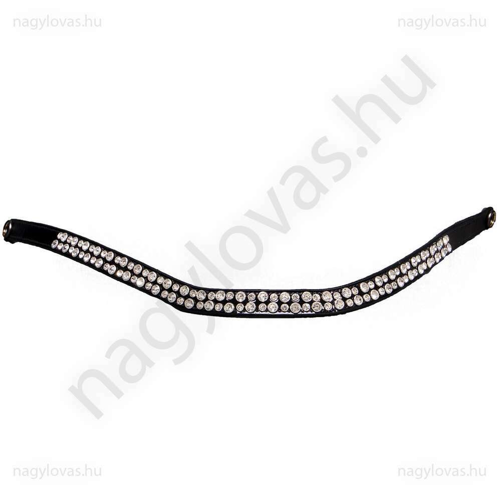 QHP SparklingStar homlokszíj barna/ezüst