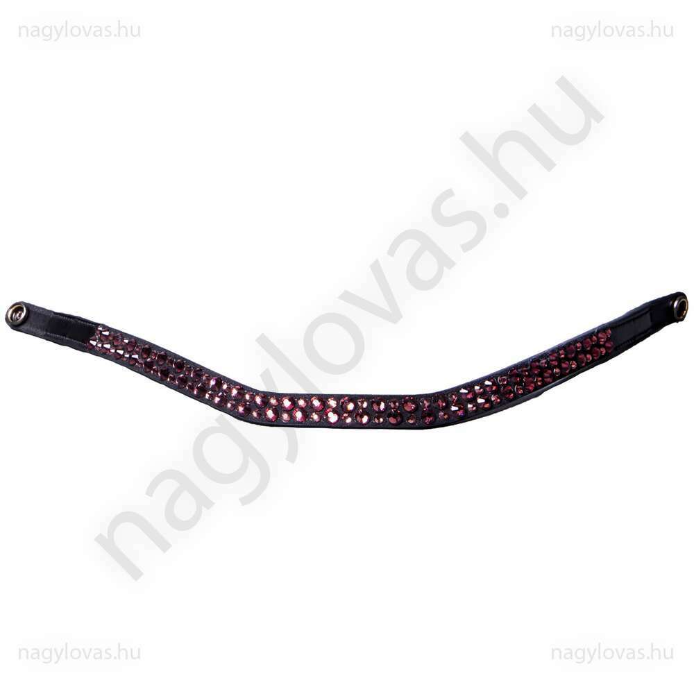 QHP StarGlow homlokszíj barna/rózsaszín póni