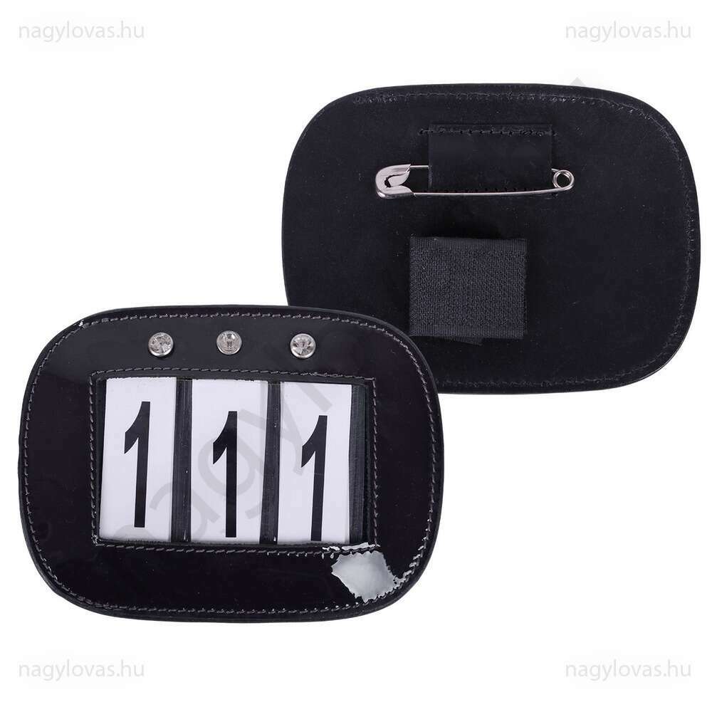 QHP strasszos versenyszám tartó 2db fekete