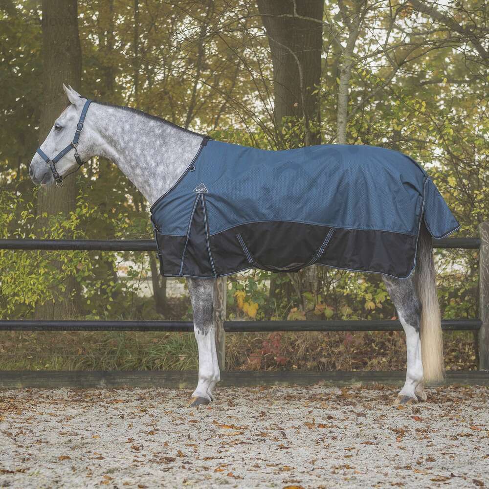 QHP vízálló karám lótakaró  polár béléssel kék 135 cm