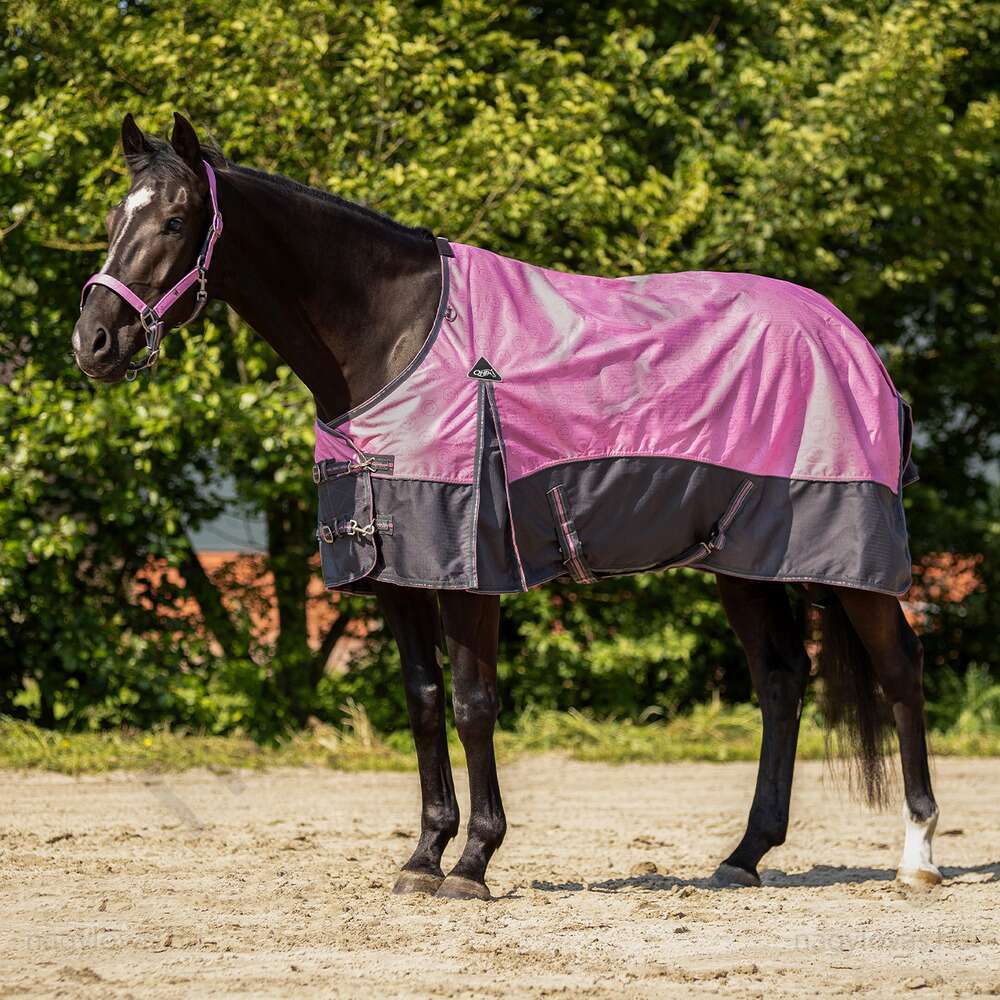 QHP vízálló karám lótakaró polár béléssel pink 130 cm