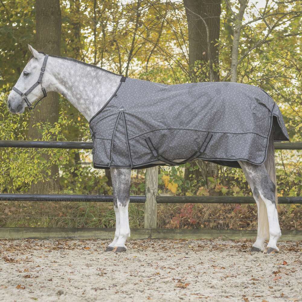 QHP vízálló téli karám lótakaró 300 gr. szürke 145 cm