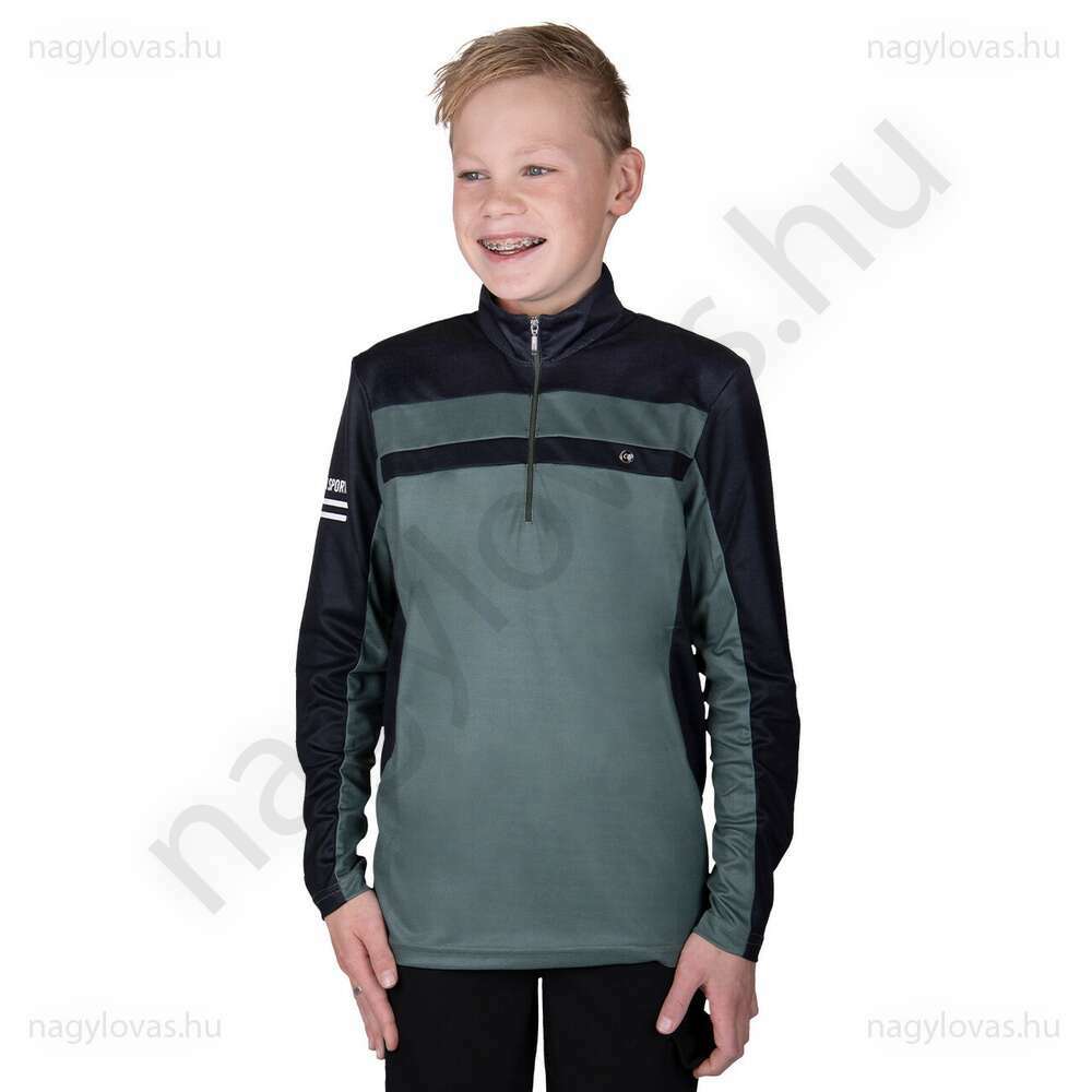 QHP Xavy Junior hosszú ujjú felső fekete/zöld 164