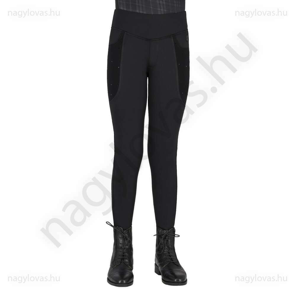 QHP Zahra gyerek lovaglóleggings fekete 128