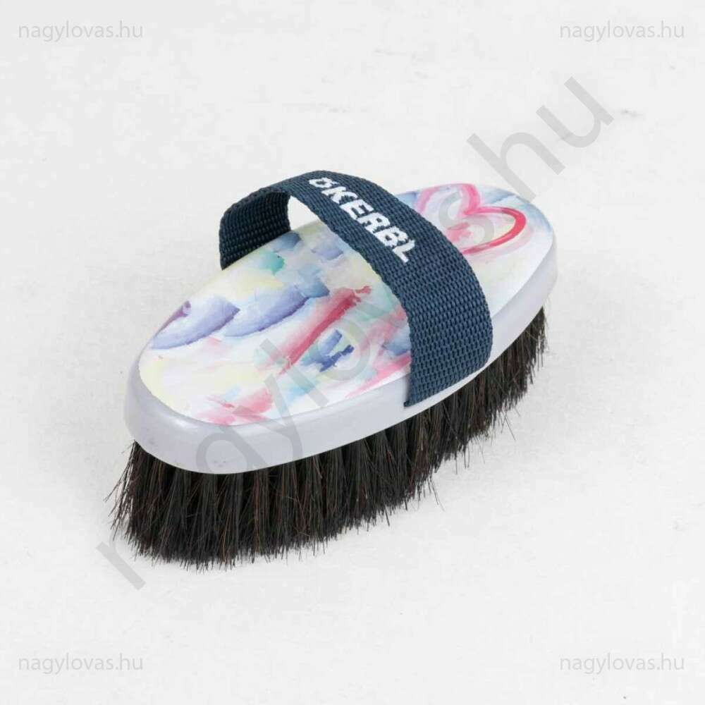 Szív mintás lószőrkefe 14cm
