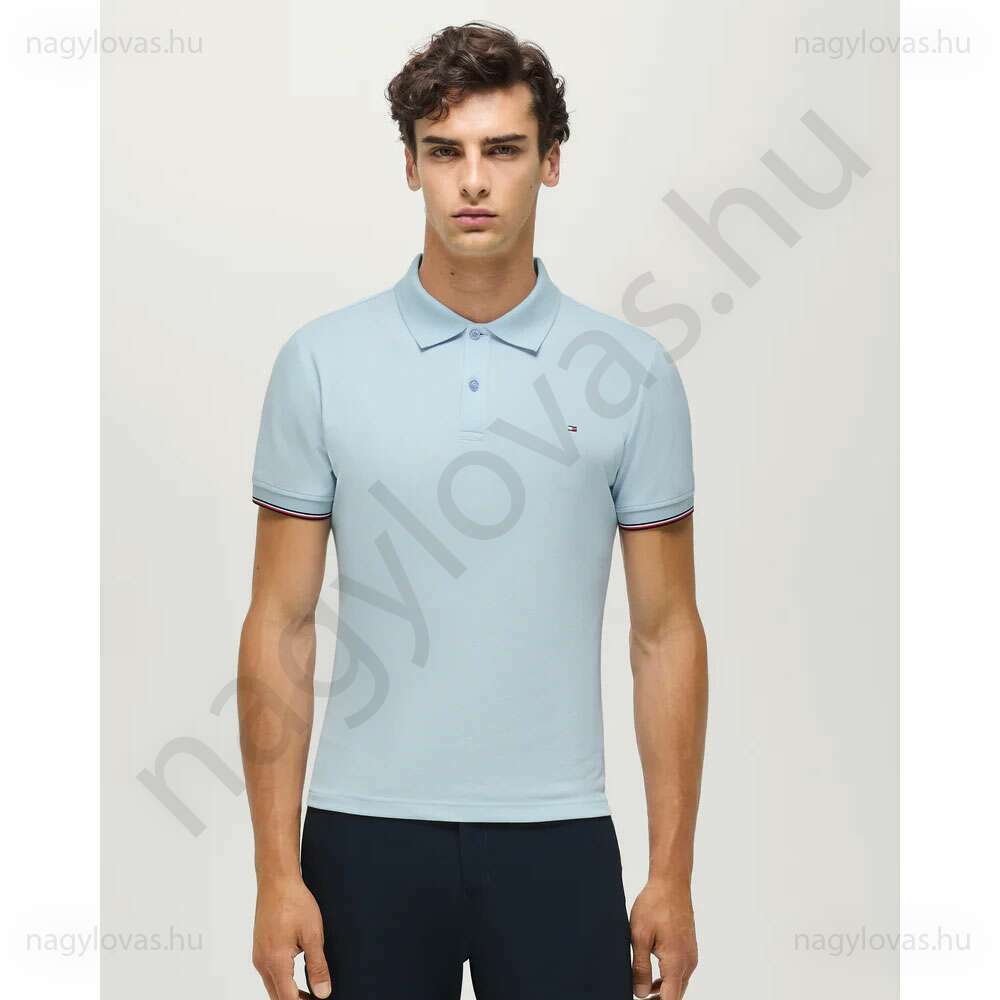 Tommy-Hilfiger Davis férfi póló sweet blue