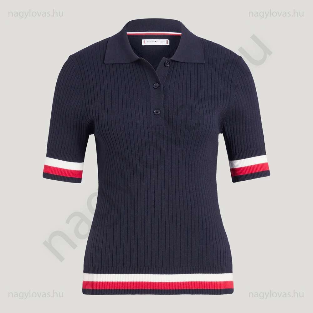 Tommy-Hilfiger Lenox Poloshirt női póló sötétkék