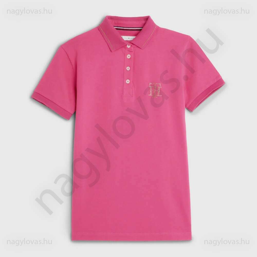 Tommy-Hilfiger Poloshirt női póló magenta