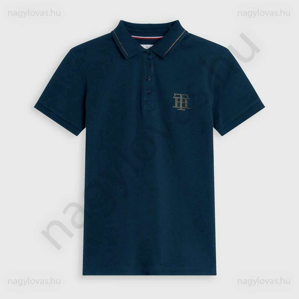 Tommy-Hilfiger Poloshirt női póló sötétkék