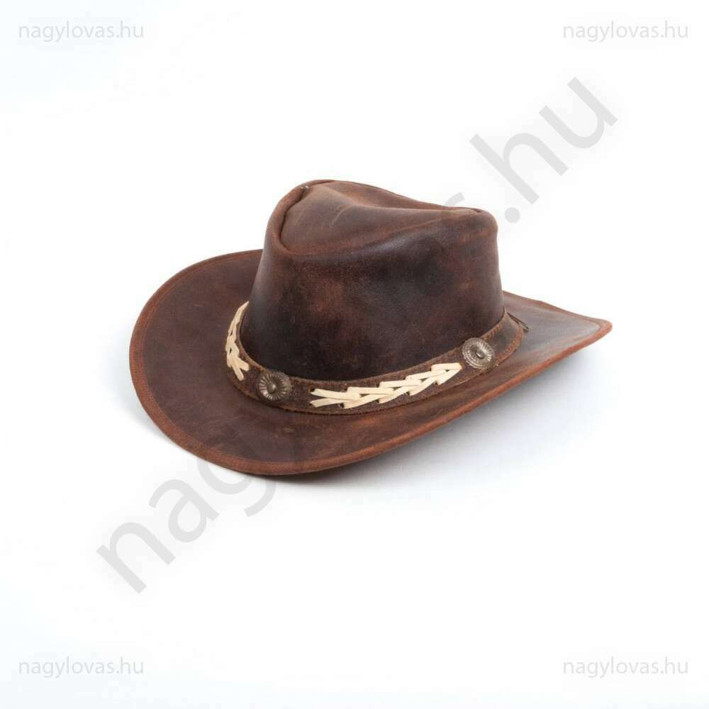 Western bőrkalap barna