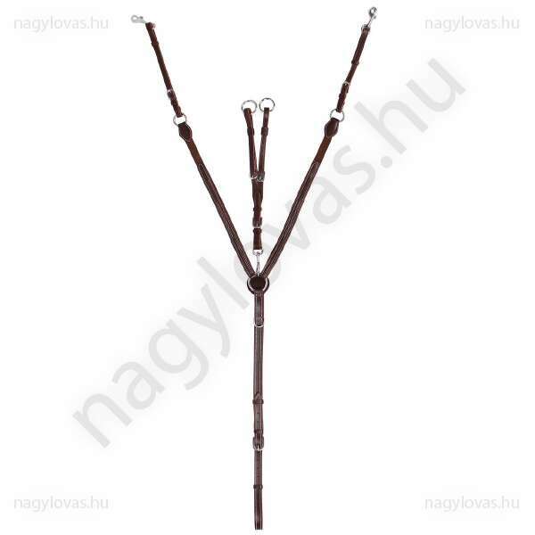 Breastplate luxury stitching Dark brown Pony