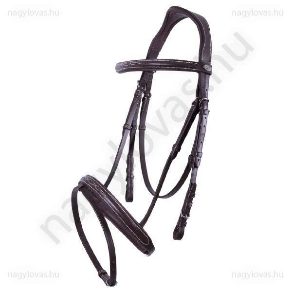 Bridle luxury stitched Dark brown Full