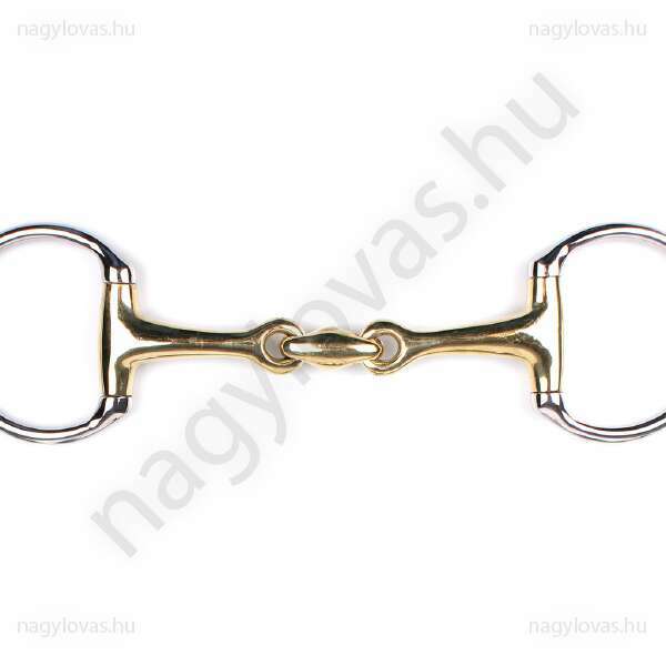 Eggbutt bit double jointed German Argentan Gold 11.5