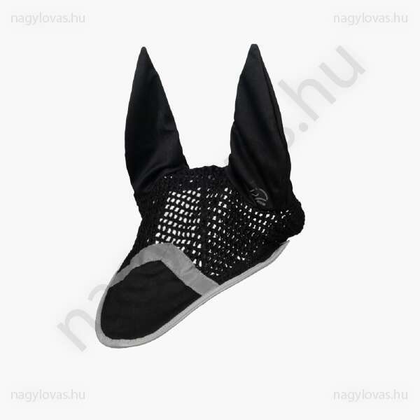 HKM fülvédő fényvisszaverő csíkkal fekete