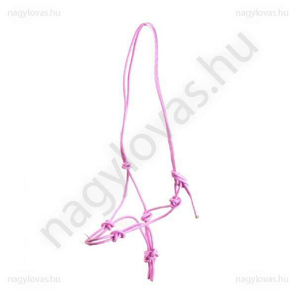 Kötőfék csomózott kötél rózsaszín 6mm
