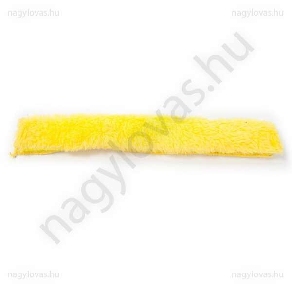 Orr- és homlokszíjvédő szőrme sárga 32cm