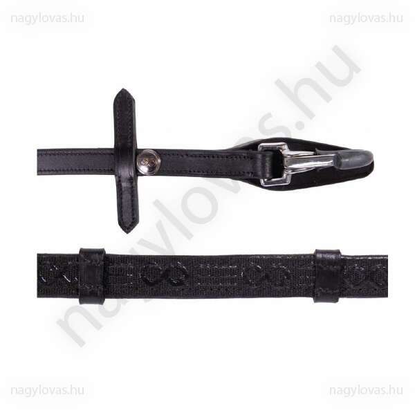 Presteq karabíneres gumírozott lovaglószár fekete