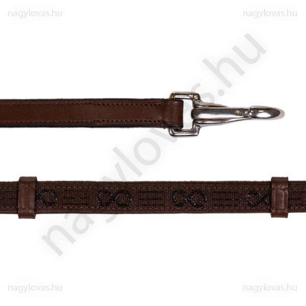 QHP csúszásgátlós stoppos bőr lovaglószár  barna Cob