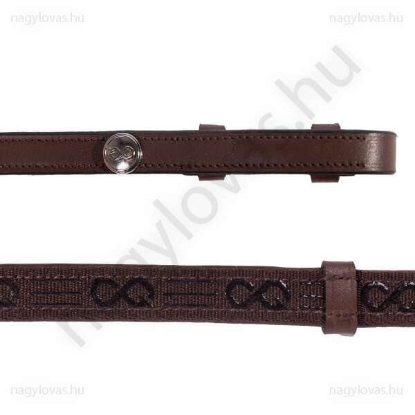 QHP FayRein csúszásgátlós lovaglószár stoppokkal(12.5 cm) barna póni