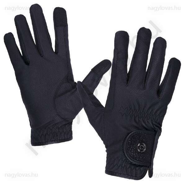 QHP Glitz lovaglókesztyű  fekete M