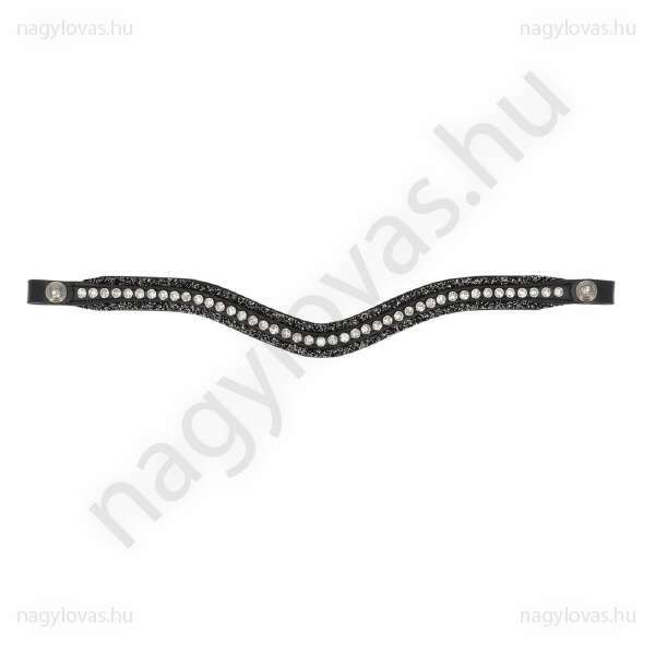 QHP Homlokszíj Skye - Fekete/ezüst - Póni