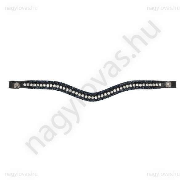 QHP Homlokszíj Skye - Fekete/kék - Póni