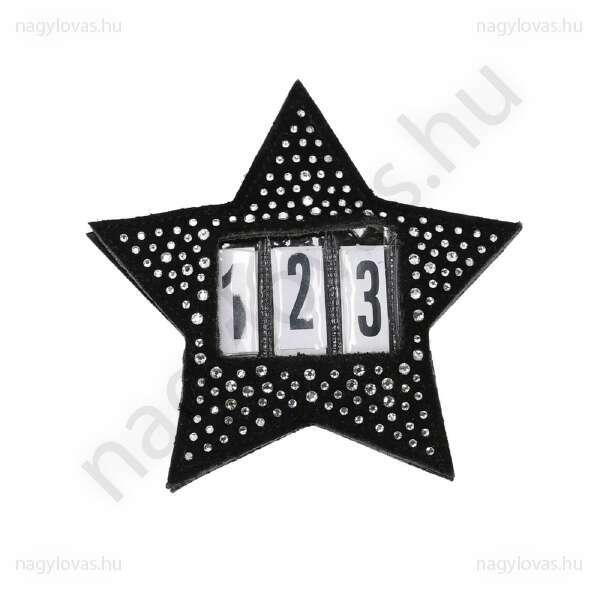 QHP Jipp strasszos versenyszámtartó fekete