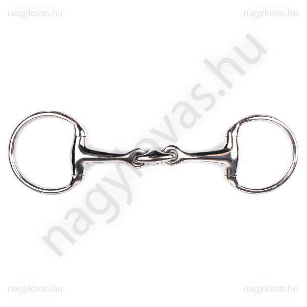 QHP kétszer tört eggbut zabla - Ezüst - 13,5cm
