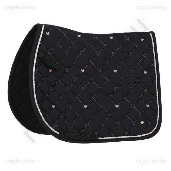 QHP Lize univerzális nyeregalátét-fekete/lila-póni