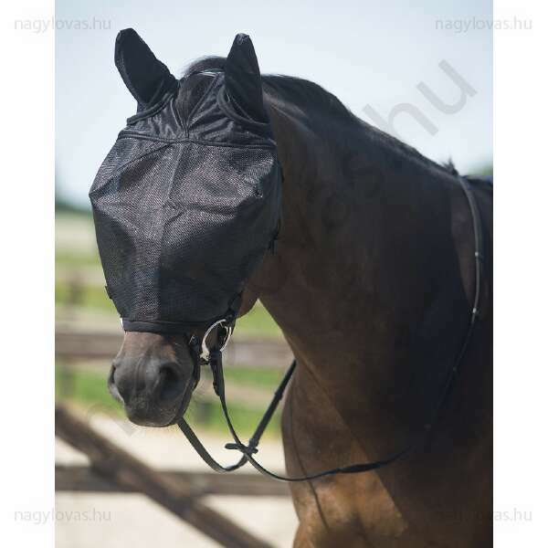 QHP lovagló légymaszk fekete shetty