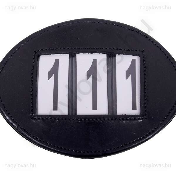 QHP Modeste ovális bőr számtartó (2 db) - Fekete 