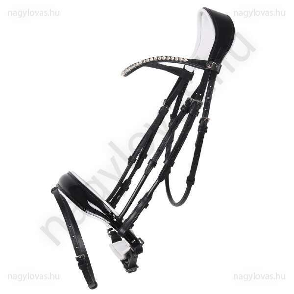 QHP Nehza kantár fekete/fehér póni