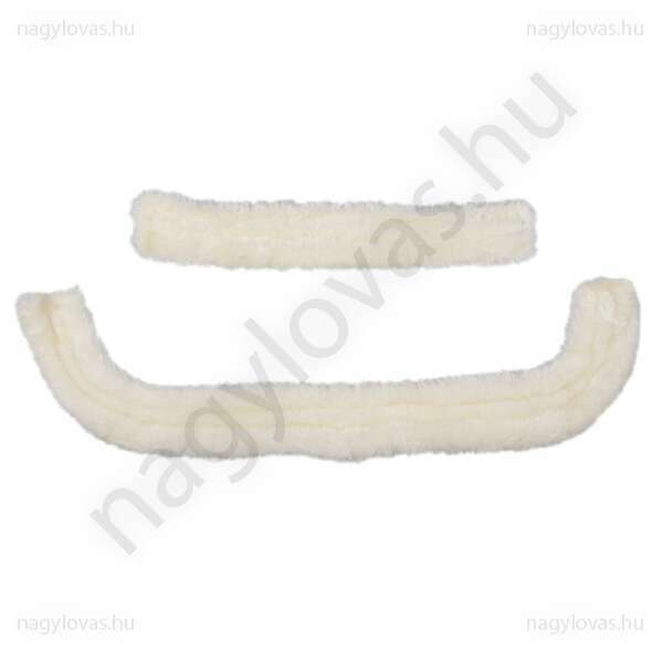 QHP Ontario kantárra orr- tarkószíjvédő szőrme  fehér  póni