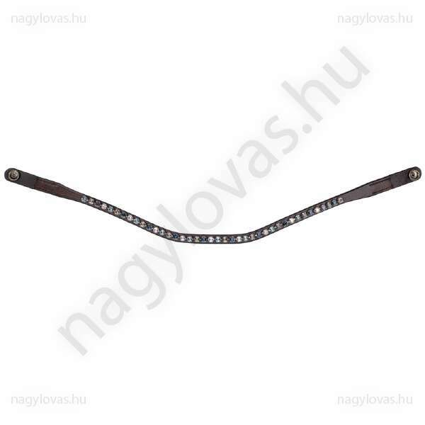 QHP  ShineBright homlokszíj barna/kék Cob