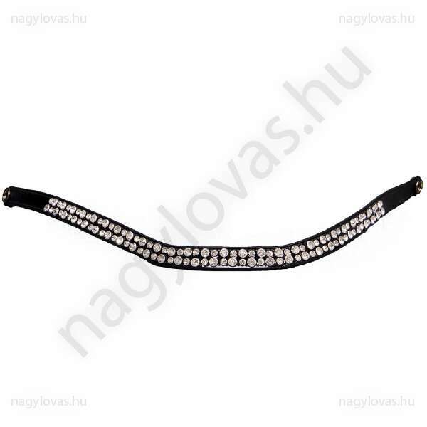 QHP SparklingStar homlokszíj barna/ezüst