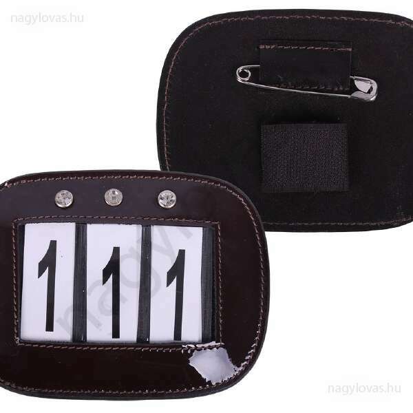 QHP strasszos versenyszám tartó 2db barna