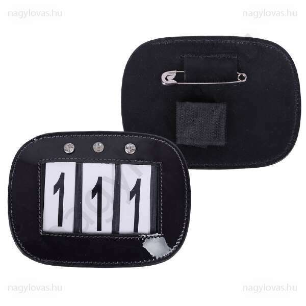 QHP strasszos versenyszám tartó 2db fekete