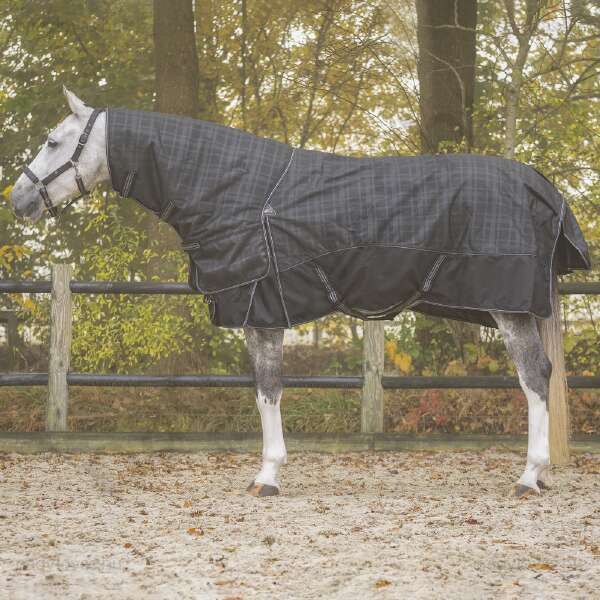 QHP téli karám lótakaró levehető nyakrésszel 150 gr. s.szürke  130 cm