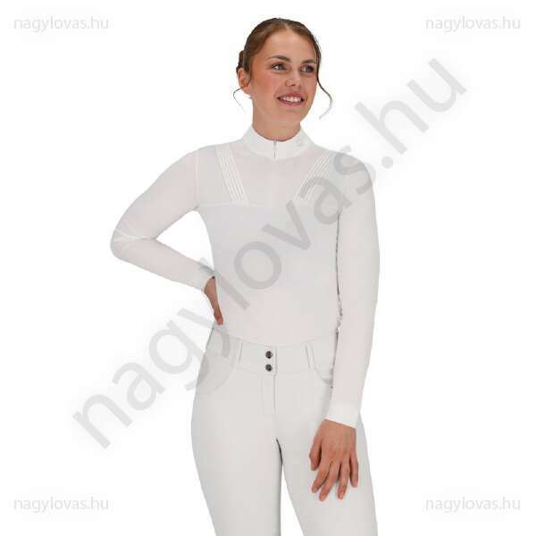 QHP Vaila női hosszú ujjú versenypóló fehér 34