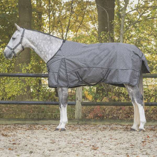 QHP vízálló téli karám lótakaró 300 gr. szürke 145 cm