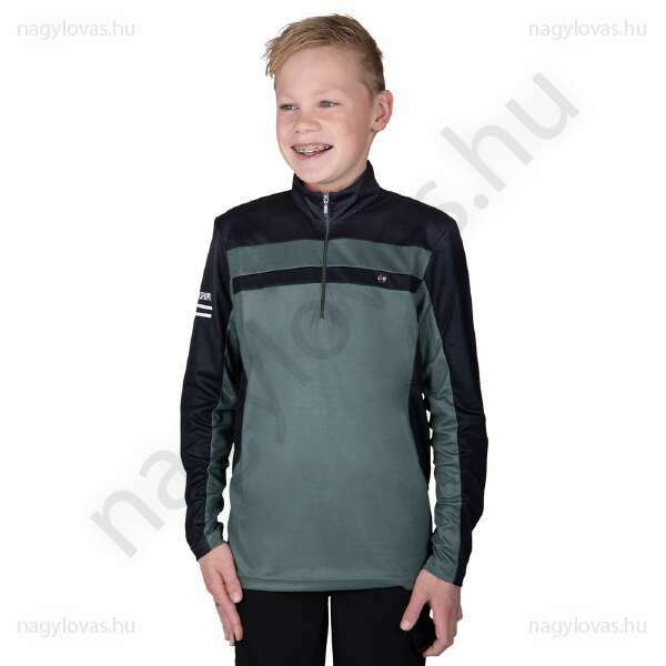 QHP Xavy Junior hosszú ujjú felső fekete/zöld 140